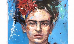 Frida Kahlo study in blue, de Carolina Piteira